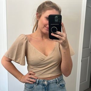 Tan Crop Top Shein